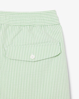 Short de bain mi-long rayé texturé