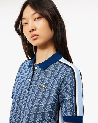 Polo slim fit jacquard monogramme