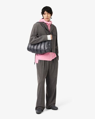 Veste tailleur laine m&eacute;lang&eacute;e Lacoste x Wang Yibo