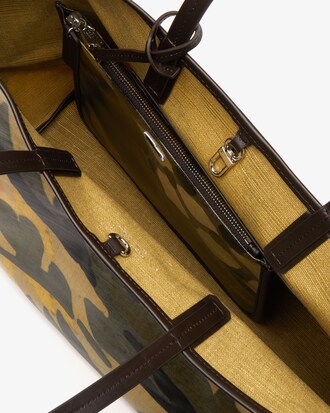 Grand sac cabas Robert George en toile enduite imprimée