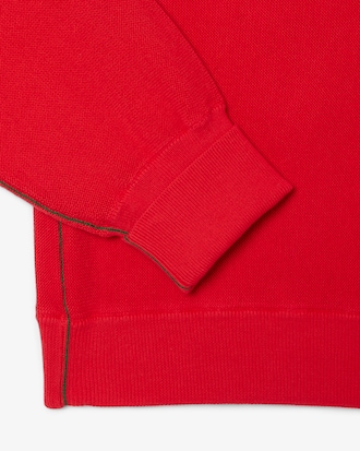 Pull col V point mousse coton