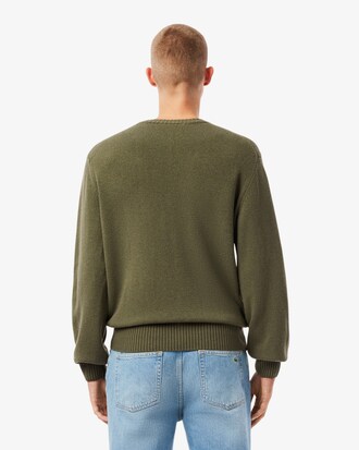 Pull en laine cardée col rond