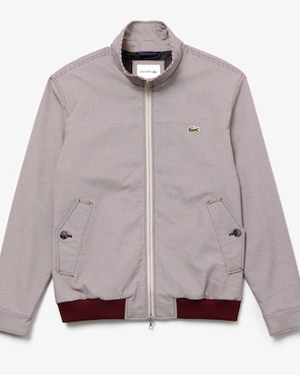 Blouson harrington zipp&eacute; &agrave; motif pied-de-poule