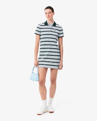 Robe polo ray&eacute;e coton