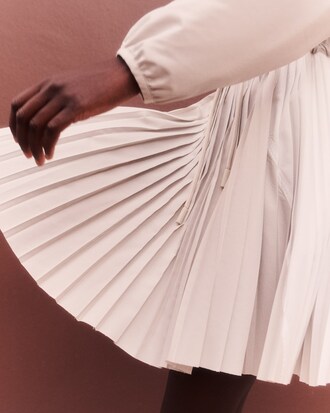 Robe relaxed fit plissée courte