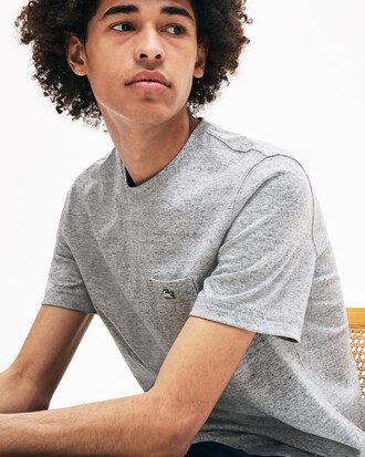 T-shirt col rond unisexe Lacoste LIVE en jersey de coton