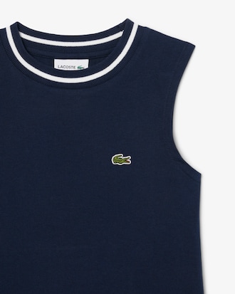 Robe jersey plissé sans manches