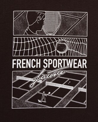 T-shirt coton imprim&eacute; court de tennis