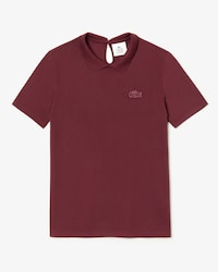 Polo slim fit Lacoste LIVE en piqué stretch avec croco velours