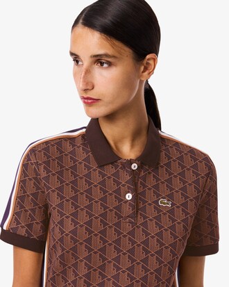 Robe polo slim fit jacquard monogramme