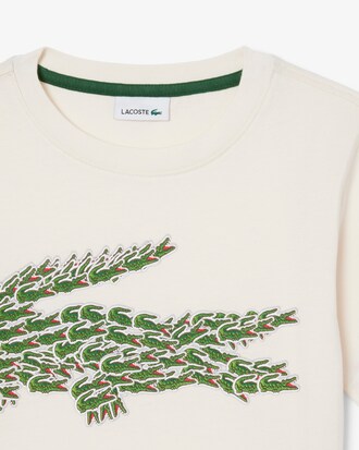 T-shirt coton imprim&eacute; crocodile