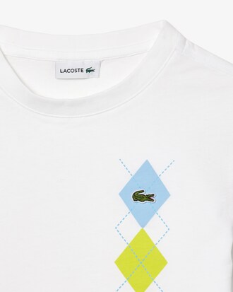 T-shirt coton imprimé losange