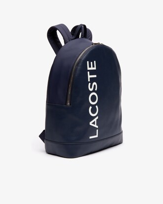 Sac &agrave; dos zipp&eacute; L.12.12 Signature en cuir uni