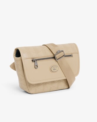Mini sac messenger monogramme en cuir