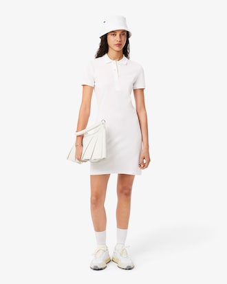 Robe polo slim fit en mini Piqu&eacute; stretch