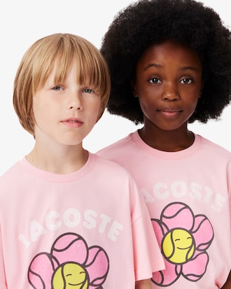 T-shirt coton imprimé fleur vintage