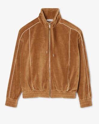 Sweatshirt oversize zippé velours