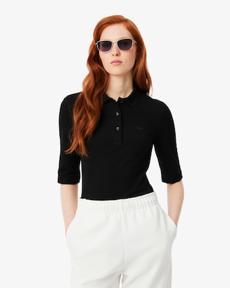 Polo L.12.D slim fit manches trois-quarts