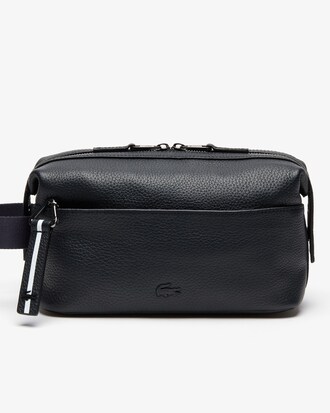 Trousse de toilette zippée Altitude en cuir grainé uni