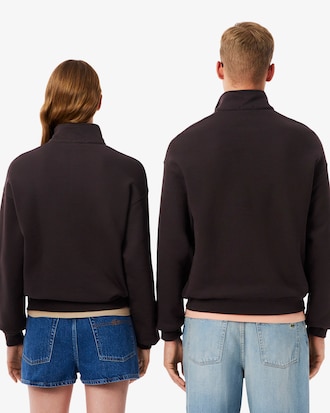 Sweatshirt col zipp&eacute; molleton &eacute;pais