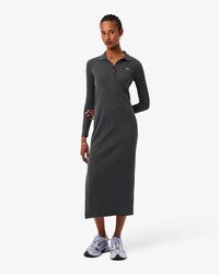 Robe slim fit col polo coton c&ocirc;tel&eacute;