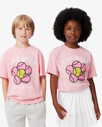 T-shirt coton imprimé fleur vintage