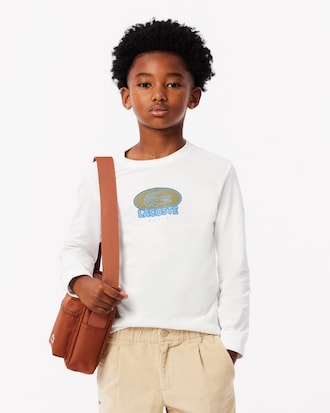 T-shirt coton épais imprimé badge