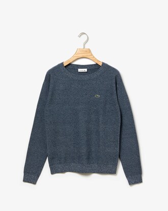 Pull col bateau en coton chin&eacute; textur&eacute;