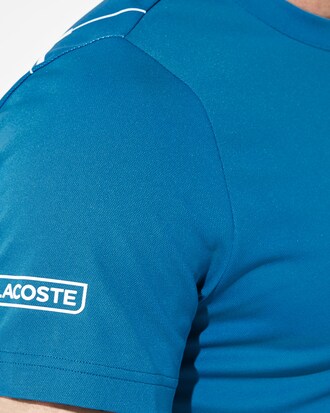 T-shirt Tennis Lacoste SPORT en piqué respirant à motif géométrique