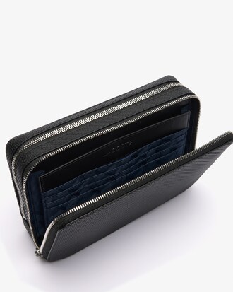 Trousse zippée Chantaco en cuir piqué