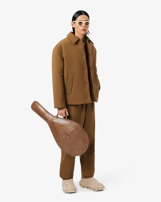 Sac raquette D&eacute;fil&eacute; en cuir effet crocodile