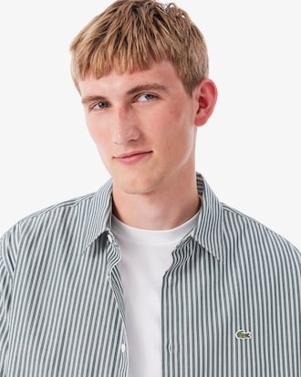 Chemise pinpoint ray&eacute;e regular fit