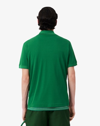 Polo classic fit Piqu&eacute; soie D&eacute;fil&eacute;