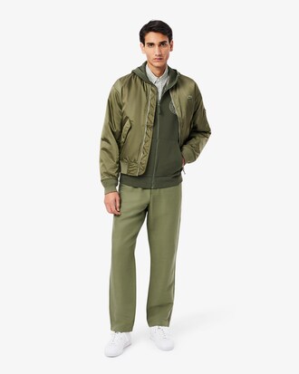 Sweatshirt zippé classic fit en Piqué
