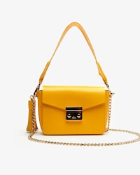 Sac bandouli&egrave;re carr&eacute; Live Mate en cuir enduit