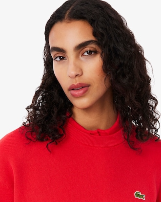 Pull coton point mousse