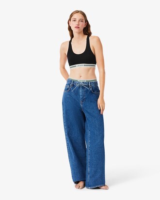 Brassi&egrave;re coton stretch bande contrast&eacute;e