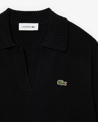 Pull col polo cachemire maille 3D
