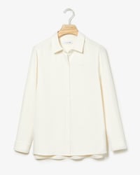 Chemise relax fit en crêpe avec col en bord-côte