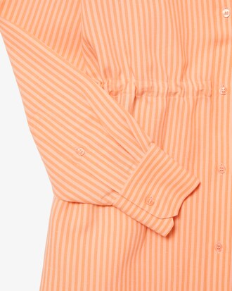 Robe chemise oversize lin m&eacute;lang&eacute;