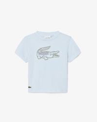 T-shirt coton avec crocodile brod&eacute;