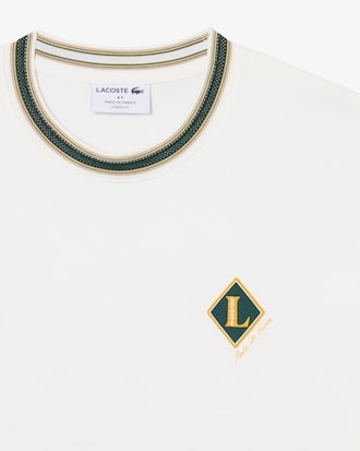 T-shirt fabriqu&eacute; en France rayures badge