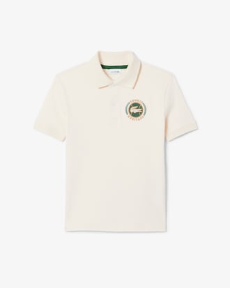 Polo interlock avec badge Lacoste