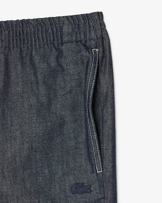 Pantalon denim taille &eacute;lastiqu&eacute;e relaxed fit