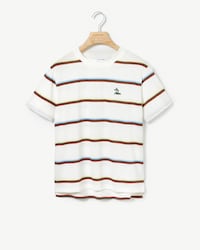 T-shirt col rond ray&eacute; avec patch palm croc