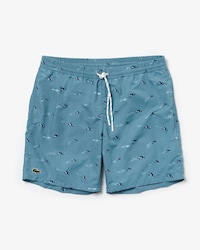 Short de bain en taffetas fluide imprim&eacute; avion