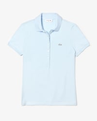 Polo slim fit Lacoste en mini piqu&eacute; de coton stretch uni