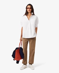 Chemise oversize en popeline de coton