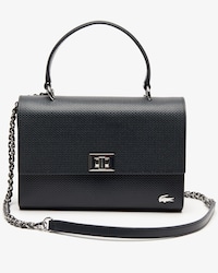 Sac bandoulière à fermoir Chantaco en cuir piqué uni