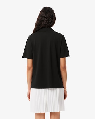 Polo relaxed fit Piqu&eacute; fluide